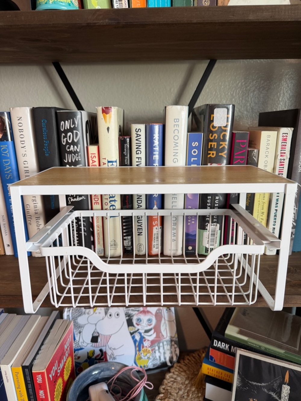 Slide-Out Wire Basket Drawer - Coffee Bar Organizer.